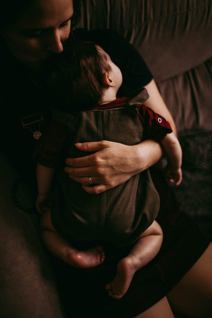 cuddling with baby while sleeping