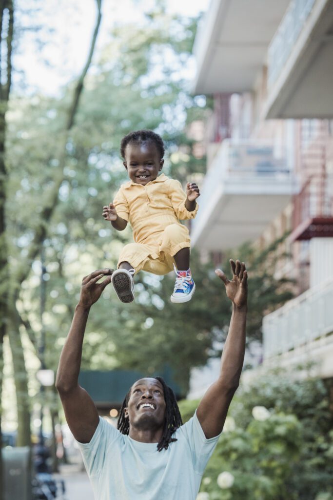 baby sleeps with but in the air