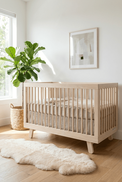 Babyletto Hudson 3-in-1 Crib Review: Is It the Perfect Modern Choice for Your Nursery? 1 A bright, modern nursery setup featuring the cot discussed in this Babyletto Hudson 3-in-1 crib review.